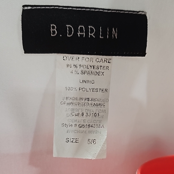 Striped Coral and White Dress - Picture 3 of 3